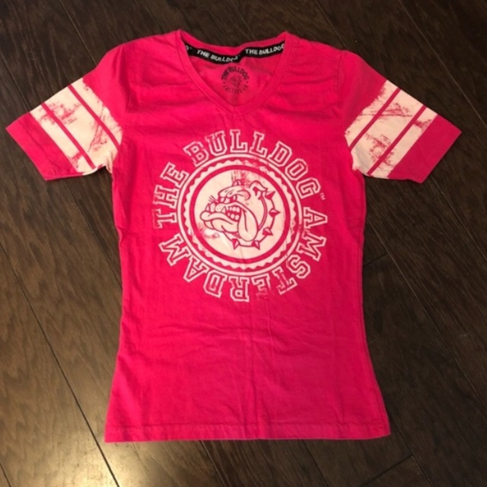 The Bulldog Amsterdam pink vintage logo shirt